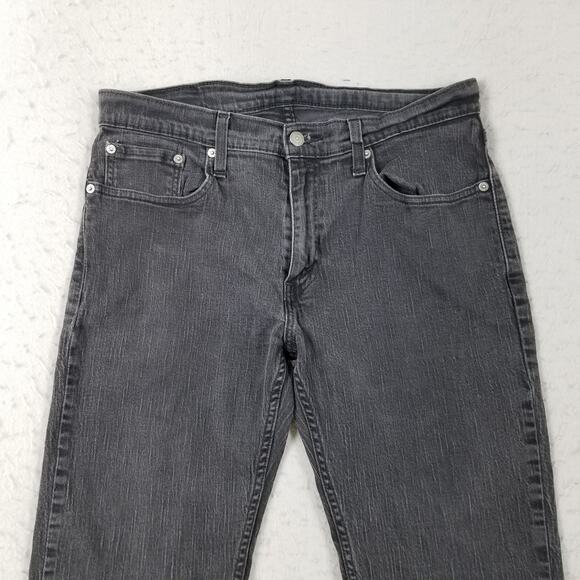 Levis 559 Jeans Mens 33x29 Black Straight Leg Comfort Fit Stretch Denim Pants - Picture 2 of 16